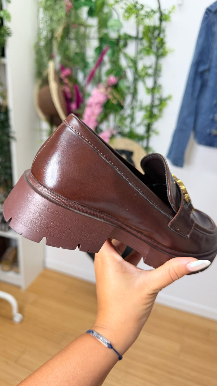 MOCCASIN ALBA VERNIS MARRON INSPI G