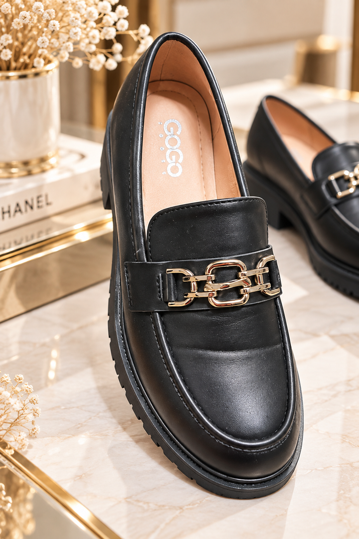 MOCCASIN ALBA VERNIS NOIR INSPI