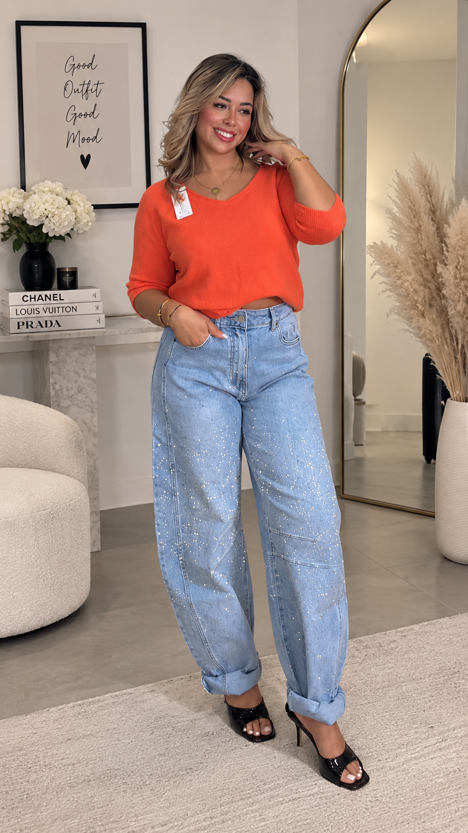 JEAN LEANE BALLON FIT A STRASS