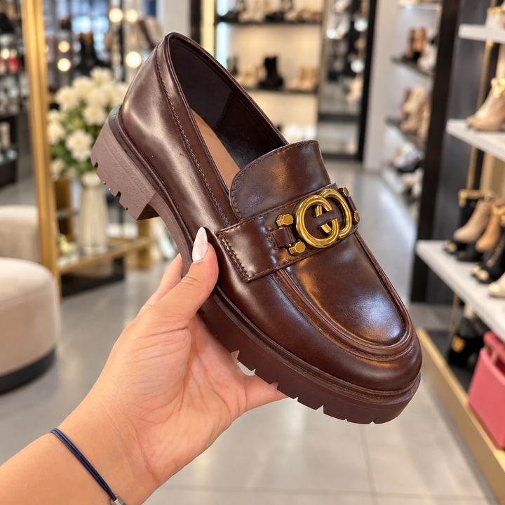 MOCCASIN ALBA VERNIS MARRON INSPI G