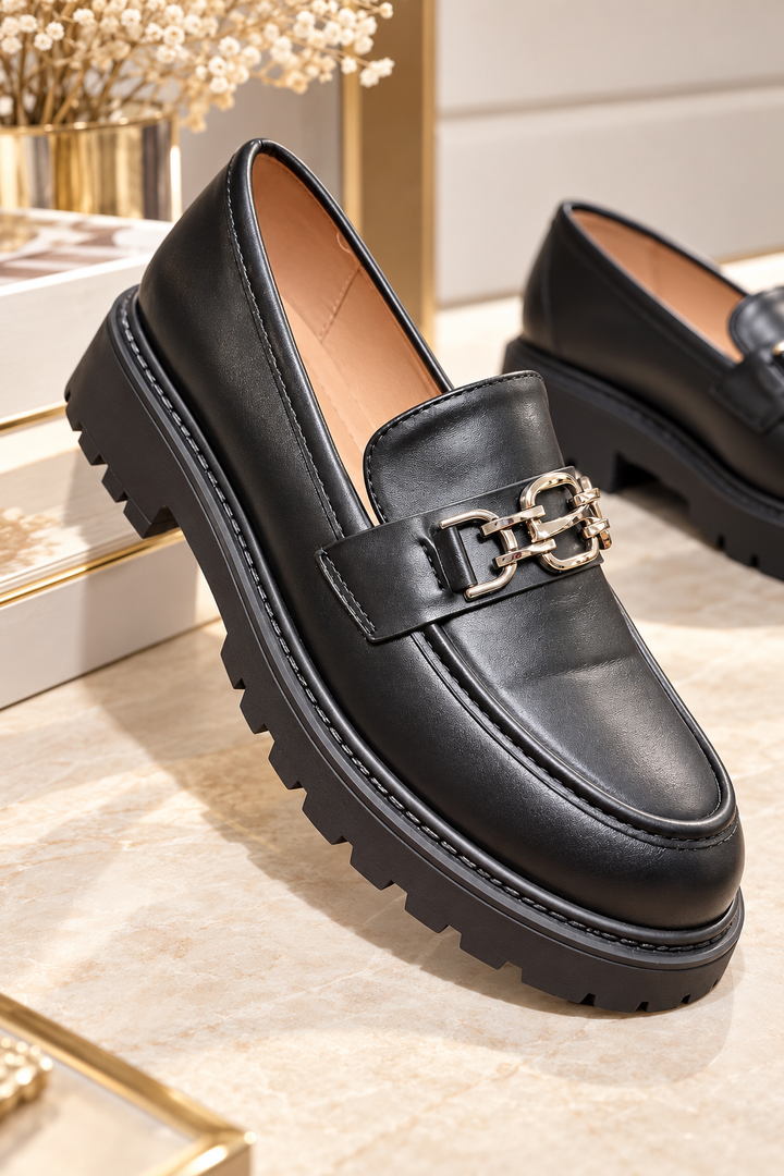 MOCCASIN ALBA VERNIS NOIR INSPI