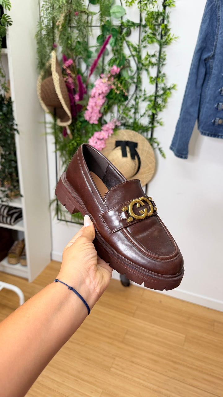MOCCASIN ALBA VERNIS MARRON INSPI G
